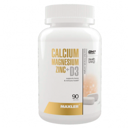Минералы Maxler Calcium Zinс Magnesium+D3 90 таб.