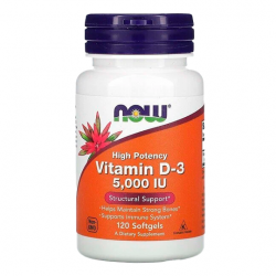 Витамины NOW Vitamin D-3 5000 iu 120 капсул